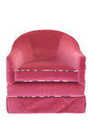 Velvet Newport Swivel Chair, Fuschia